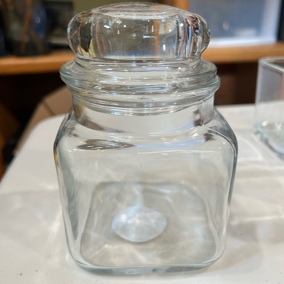 Handmade Other - Transparent Glass Candle Jar with Lid - Candle